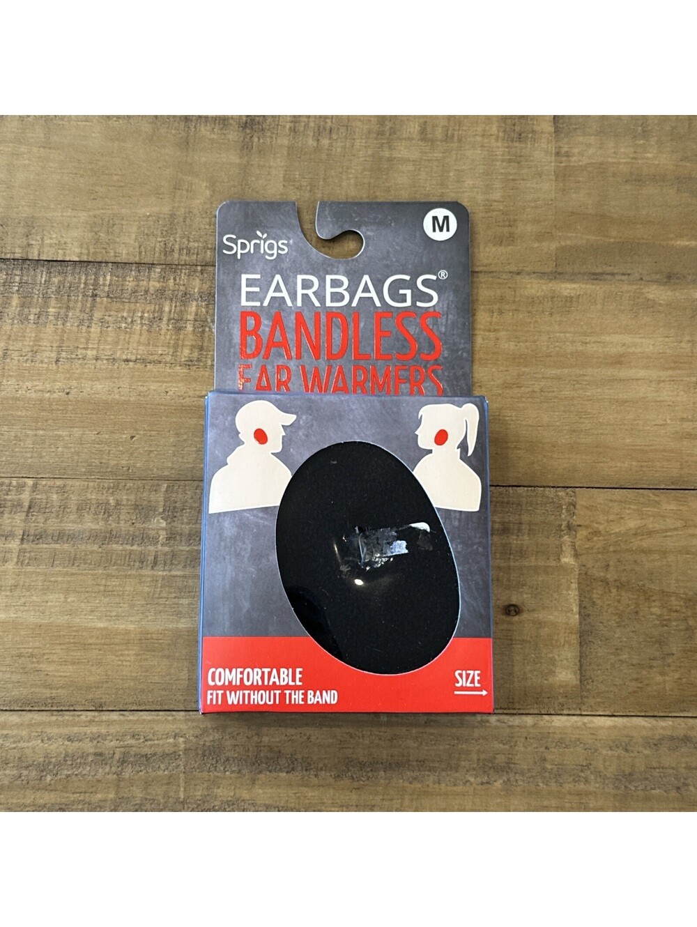 Sprigs Earbags Bandless Lightweight Ear Warmers Womens Size M NEW Navy QVC